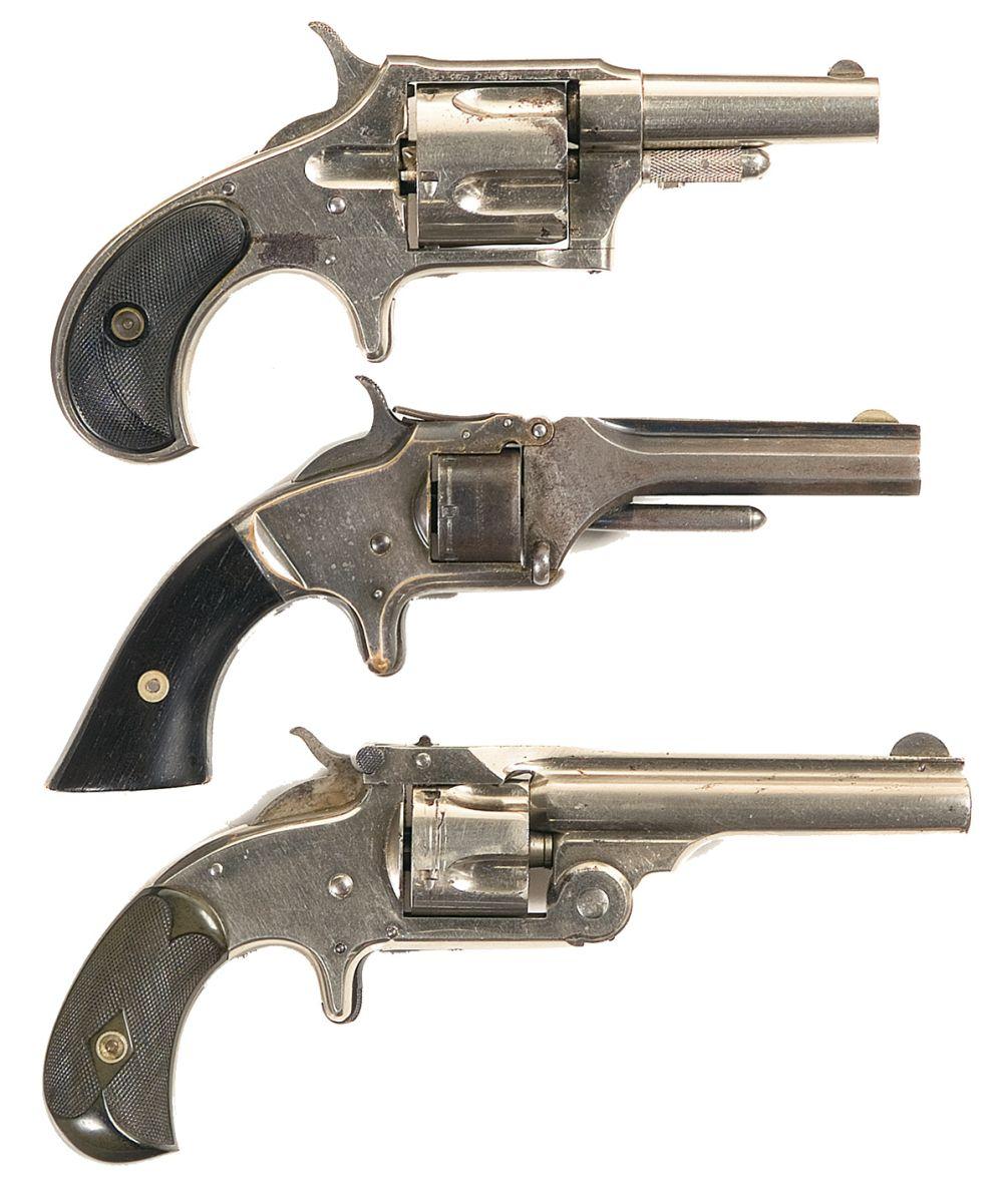 Three Spur Trigger Revolvers -A) Remington Model No. 4 Spur Trigger ...