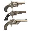 Image 1 : Three Spur Trigger Revolvers -A) Remington Model No. 4 Spur Trigger Revolver  B) Smith & Wesson Mode