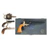 Image 1 : Four Pistols -A) Chicago Firearms Protector Palm Pistol  B) Colt Civil War Commemorative Cased Singl