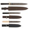 Image 1 : Three Damascus Pattern Sheffield Knives with Sheaths