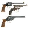 Image 1 : Three Revolvers -A) Harrington & Richardson Trapper Model Revolver  B) Colt Model 1877 Lightning Dou