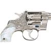 Image 2 : Custom Engraved Colt Officers Model Double Action Revolver with Pearl Grips