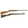 Image 1 : One Carbine & One Shotgun -A) L.C. Smith Field Grade Model Hammerless Side by Side Shotgun  B) Winch