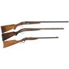 Image 1 : Two Shotguns and One Rifle -A) Lefever Nitro Special Double Barrel Hammerless Shotgun  B) Engraved H