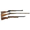 Image 1 : Two Rifles & One Shotgun -A) Winchester Model 9422 Lever Action Carbine with Two Swords, Ammo and Ac