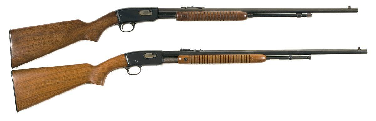 Two Slide Action Rifles -A) Winchester Model 61 Slide Action Rifle B ...
