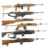 Image 1 : Six American Semi-Automatic Long Guns -A) Iver Johnson M1 Carbine with Retractable Stock  B) U.S. Ar