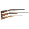 Image 1 : Three Long Guns -A) Stevens Model 22-410 Combination Rifle/Shotgun  B) Winchester Model 37 Single Sh