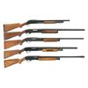Image 1 : Five Slide Action Shotguns -A) E.M.F. Model 1897 Hartford Slide Action Shotgun  B) Remington Model 8