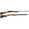 Image 1 : Two Shotguns -A) SKB Model 700 Trap Over/Under Shotgun  B) Ithaca Model 37 Slide Action Shotgun