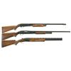 Image 1 : Three Shotguns -A) Ithaca Model 37 Featherlight Slide Action Shotgun  B) Winchester Model 12 Slide A