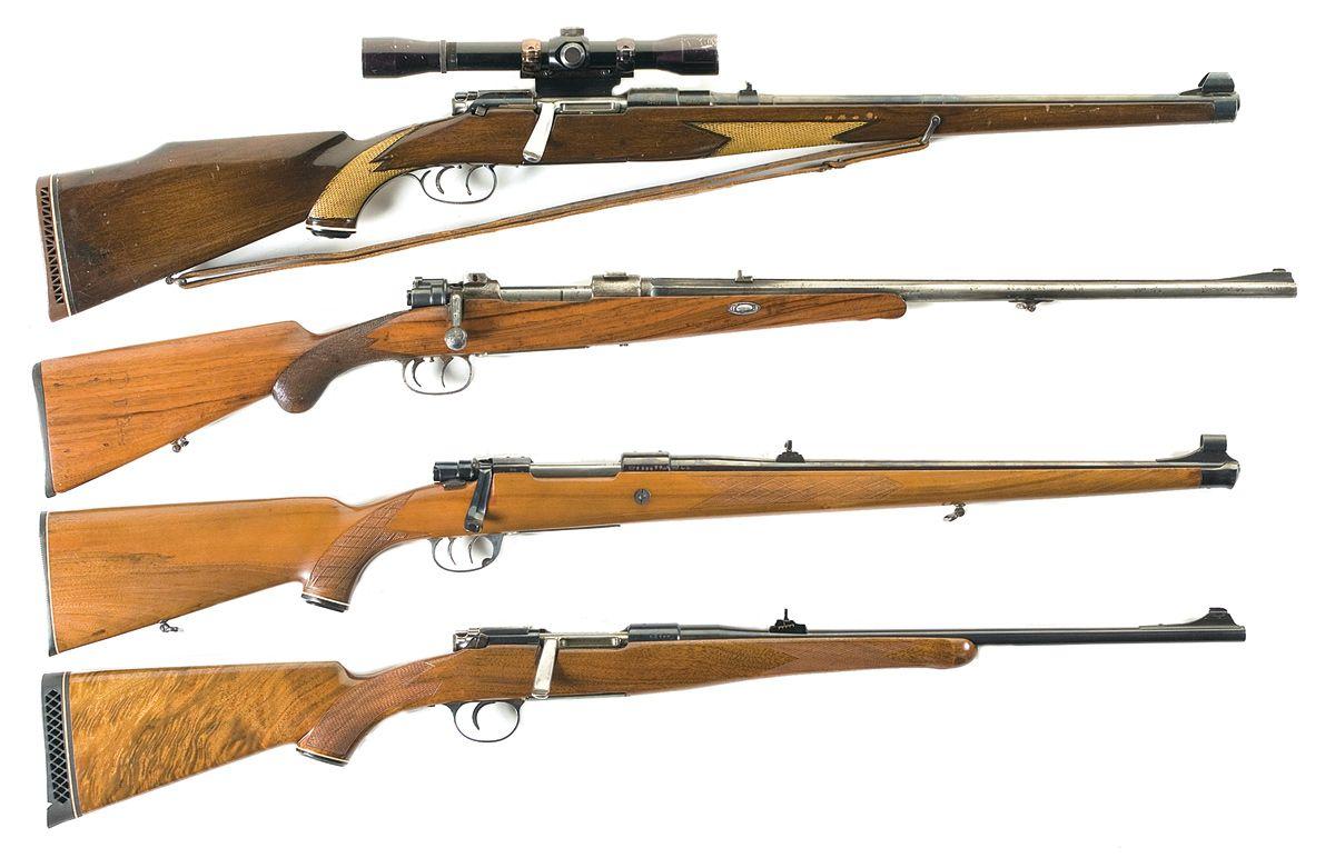 Steyr Rfile Four Bolt Action Rifles -A) Steyr-Mannlicher Model MCA Rifle with Scope ...