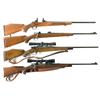 Image 1 : Four Bolt Action Rifles -A) Sako PPC Bench Rest/Varmint Bolt Action Rifle  B) J.C. Higgins Model 50 