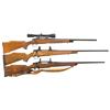 Image 1 : Three Bolt Action Rifles -A) Remington Model 700 BDL Bolt Action Rifle with Scope  B) Nikko Golden E