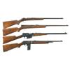 Image 1 : Four Rifles -A) Rare Winchester Model 59 Bolt Action Rifle  B) Winchester Model 74 Semi-Automatic Ri
