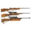 Image 1 : Three Bolt Action Rifles -A) Custom Remington Model 03-A3 Bolt Action Rifle with Sling  B) Weatherby