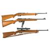 Image 1 : Three Semi Automatic Carbines -A) Ruger Model 10-22 Semi Automatic Carbine  B) Marlin Model 9 Semi A