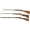 Image 1 : Three Double Barrel Shotguns -A) Engraved H. Dumoulin Liege Model Double Barrel Shotgun  B) American