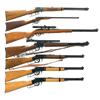 Image 1 : Seven Rifles -A) Engraved Browning Model BL22 Grade II Lever Action Rifle  B) Stevens Maynard Junior