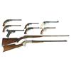 Image 1 : Seven Single Shot Pistols, One Rifle and One Shotgun -A) Hawes Single Shot Pistol  B) Stevens Model 