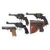 Image 1 : Three Revolvers and Two Handguns -A) Japanese Type 26 Double Action Revolver  B) Albion Motors Numbe