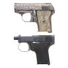 Image 1 : Two European Semi-Automatic Pistols -A) Factory Engraved Astra Vest Pocket Semi-Automatic Pistol  B)