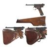 Image 1 : Three Japanese Type 14 Semi-Automatic Pistols -A) Japanese Type 14 Semi-Automatic Pistol with Should