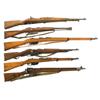 Image 1 : Six Foreign Military Rifles -A) Spanish Model 1943 Short Rifle  B) Terni Model 1938/43 Carbine  C) S
