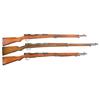 Image 1 : Three Japanese Bolt Action Rifles -A) Nagoya Type 99 Rifle  B) Tokyo Arsenal Type 38 Rifle  C) Kokur