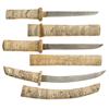 Image 1 : Three Japanese-Style Knives with Carved Bone Fittings