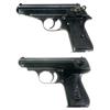 Image 1 : Two Semi Automatic Pistols -A) Walther Model PP Semi Automatic Pistol  B) J.P. Sauer & Son Model 38 