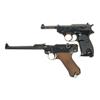 Image 1 : Two German Semi-Automatic Pistols -A) WWII P-38, "byf/44" Code Semi-Automatic Pistol with Holster  B