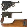 Image 1 : Two European Semi-Automatic Pistols -A) Husqvarna Lahti Model 40 Semi-Automatic Pistol Rig  B) Red-N