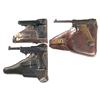Image 1 : Three Semi-Automatic Pistols with Holsters -A) Nazi Police Marked J.P. Sauer 38H Pistol with Extra M