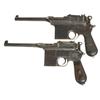 Image 1 : Two Broomhandle Pistols -A) Astra Model 900 Broomhandle Semi-Automatic Pistol  B) 1896 Mauser Broomh