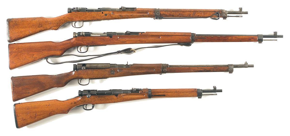 Four Japanese Bolt Action Rifles -A) Early Style Nagoya Type 99 Rifle B ...