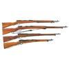 Image 1 : Four Japanese Bolt Action Rifles -A) Early Style Nagoya Type 99 Rifle  B) Rare Jinsen Arsenal Type 3