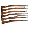 Image 1 : Six Military Bolt Action Rifles -A) Yugoslavian Model 48 Mauser Bolt Action Rifle with Bayonet and S