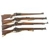Image 1 : Four Bolt Action Rifles -A) Sporterized Model 1898 Krag Bolt Action Rifle  B) Enfield Model Mark III