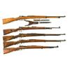 Image 1 : Five Mauser Bolt Action Rifles -A) Carl Gustaf Model 1896 Mauser Bolt Action Rifle with Bayonet  B) 