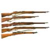 Image 1 : Five Imperial Japanese Bolt Actions -A) Japanese Type I Rifle with Sling  B) Tokyo Arsenal Type 38 C