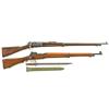 Image 1 : Two Military Bolt Action Rifles -A) U.S. Springfield Model 1898 Krag Bolt Action Rifle  B) Wincheste