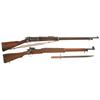 Image 1 : Two U.S. Rifles -A) U.S. Springfield Model 1898 Krag Bolt Action Rifle  B) U.S. Winchester Model 191