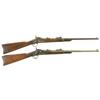 Image 1 : Two U.S. Springfield Trapdoor Carbines -A) U.S. Springfield Model 1877 Trapdoor Carbine  B) U.S. Spr