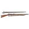 Image 1 : Two U.S. Springfield Trapdoor Long Guns -A) Relic U.S. Springfield Model 1861 Rifle-Musket  B) U.S. 
