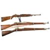Image 1 : Three Military Long Guns -A) WWII Inland M1 Semi-Automatic Carbine with Sling  B) Pre-WWI U.S. Sprin