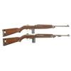 Image 1 : Two M1 Carbines -A) U.S. Winchester M1 Carbine  B) U.S. Inland M1 Semi-Automatic Carbine
