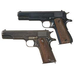 Two Colt 1911 Semi-Automatic Pistols -A) Colt Model 1911A1 Semi-Automatic Pistol  B) Colt Government