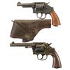 Image 1 : Two Double Action Revolvers -A) Smith & Wesson Victory Model Revolver with Holster  B) U.S. Colt Mod