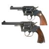 Image 1 : Two Colt Double Action Revolvers -A) Colt Official Police 38 Double Action Revolver  B) U.S. Colt Ar